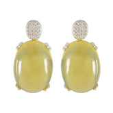 Citrine-American-Lourdes-multiple-Stud-Yellow-Silver-Earring
