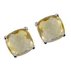 Citrine-French-Lourdes-Solitaire-Stud-Yellow-925-Sterling-Silver-Earring