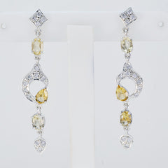 Citrine-Indian-Zara-multiple-Dangle-Yellow-925-Sterling-Silver-Earring