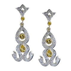 Citrine-American-María-multiple-Stud-Yellow-925-Silver-Earring