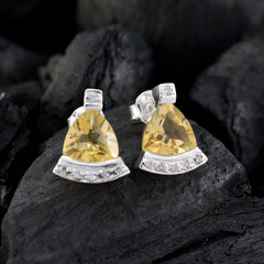 Citrine-Mexican-Cecilia-multiple-Stud-Yellow-925-Silver-Earring