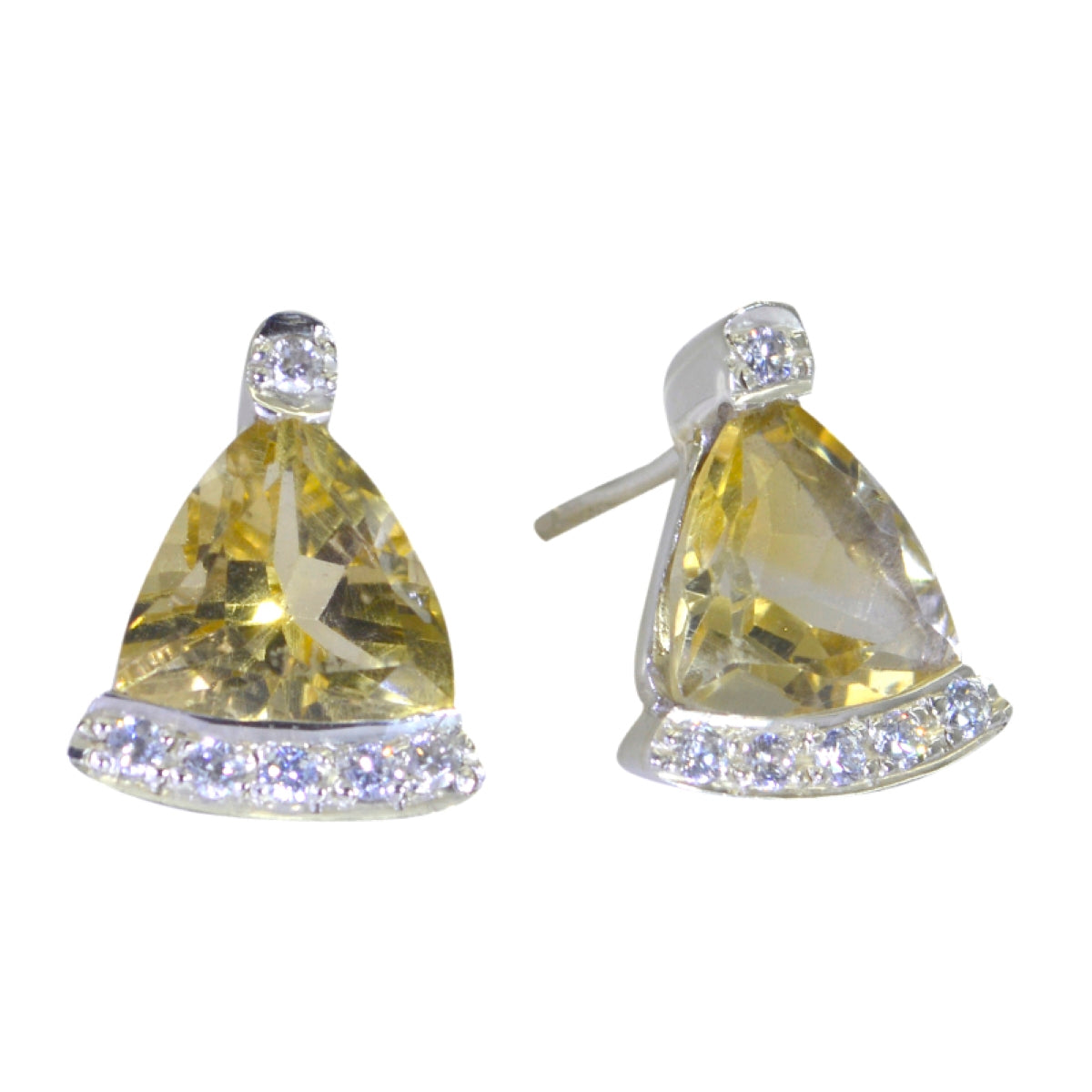 Citrine-Mexican-Cecilia-multiple-Stud-Yellow-925-Silver-Earring