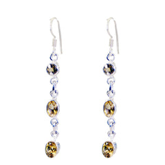 Citrine-Turkish-Eleanor-multiple-Dangle-Yellow-925-Silver-Earring