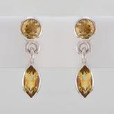 Citrine-Mexican-Ella-multiple-Stud-Yellow-92.5-Silver-Earring