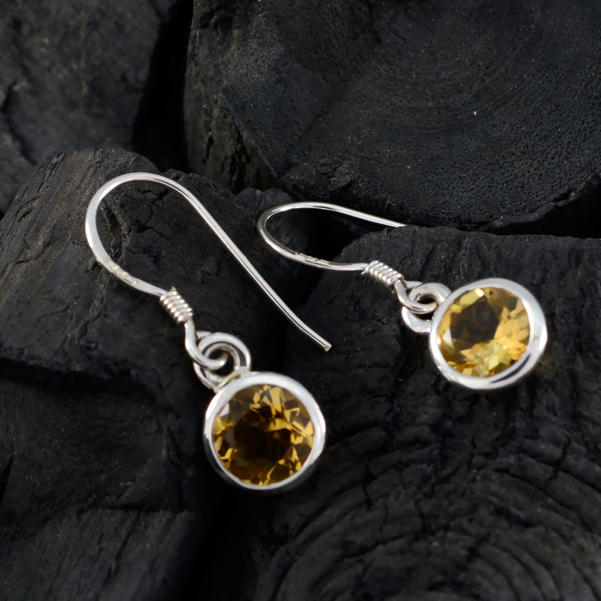 Citrine-Russian-Freya-Solitaire-Dangle-Yellow-925-Silver-Earring