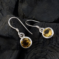 Citrine-Russian-Freya-Solitaire-Dangle-Yellow-925-Silver-Earring