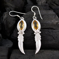 Citrine-Moroccan-Genesis-Solitaire-Dangle-Yellow-Silver-Earring