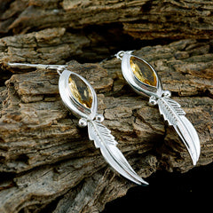 Citrine-Moroccan-Genesis-Solitaire-Dangle-Yellow-Silver-Earring