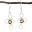 Citrine-Korean-Greta-Solitaire-Dangle-Yellow-Silver-Earring