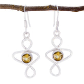 Citrine-Korean-Greta-Solitaire-Dangle-Yellow-Silver-Earring