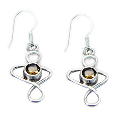 Citrine-Korean-Greta-Solitaire-Dangle-Yellow-Silver-Earring