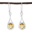 Citrine-Italian-Harper-Solitaire-Dangle-Yellow-Silver-Earring
