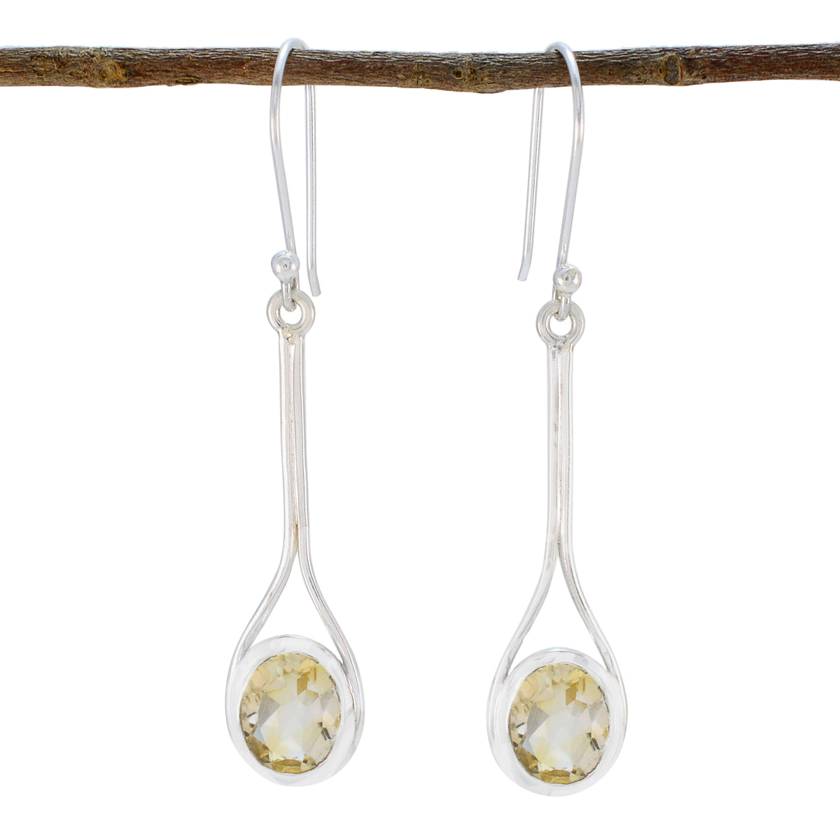 Citrine-Japanese-Kennedy-Solitaire-Dangle-Yellow-925-Silver-Earring