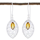 Citrine-Turkish-Laura-Solitaire-Dangle-Yellow-Sterling-Silver-Earring
