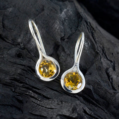 Citrine-African-Hazel-Solitaire-Dangle-Yellow-925-Silver-Earring