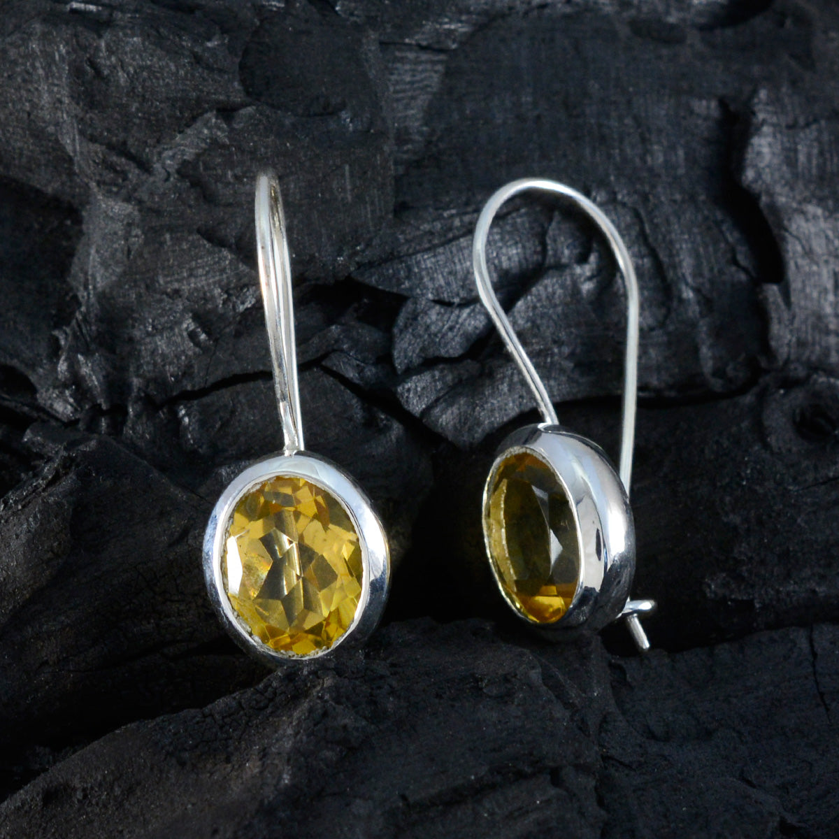 Citrine-Latin-American-Lucia-Solitaire-Dangle-Yellow-Silver-Earring