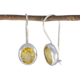 Citrine-Latin-American-Lucia-Solitaire-Dangle-Yellow-Silver-Earring