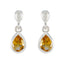 Citrine-French-Lucy-Solitaire-Stud-Yellow-925-Sterling-Silver-Earring