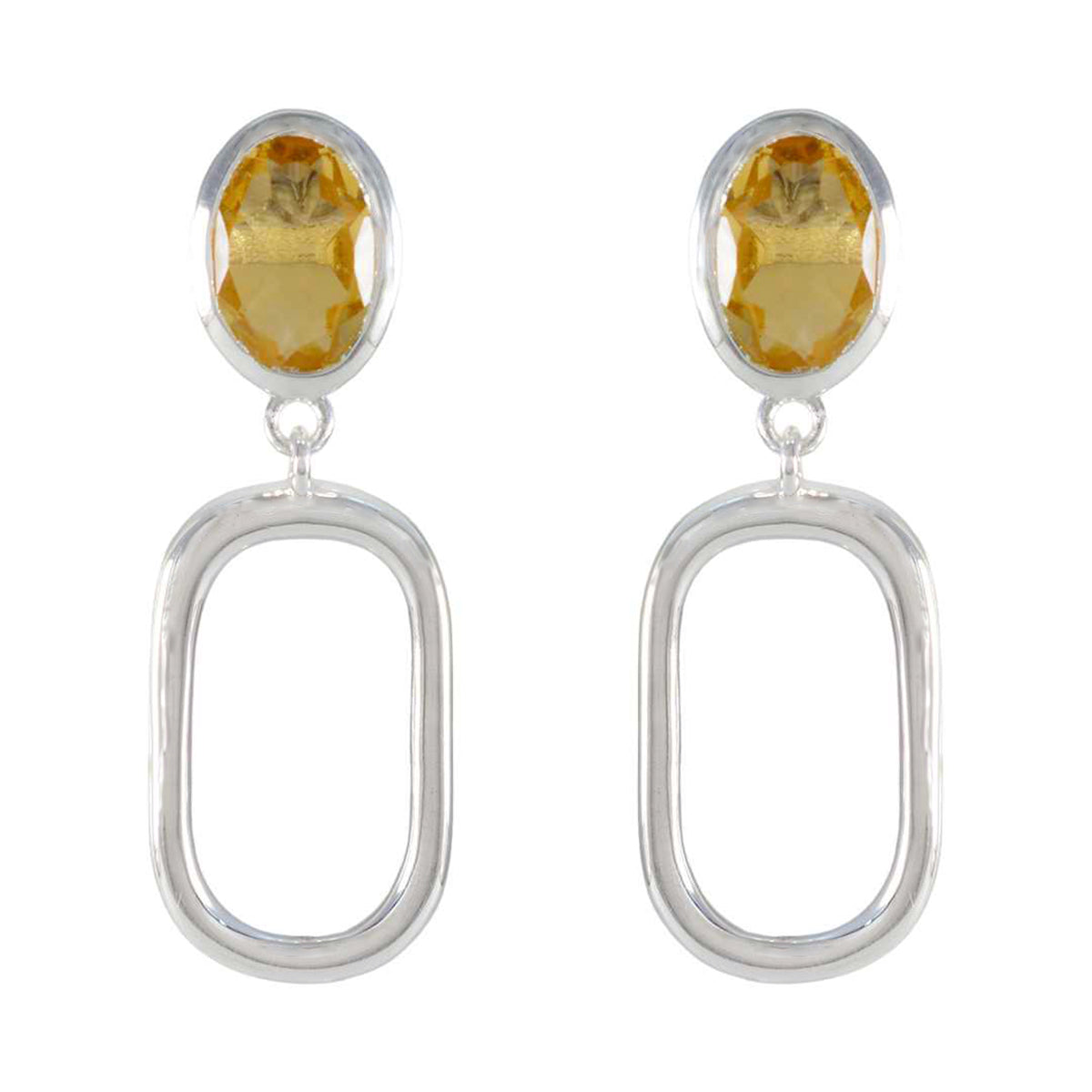 Citrine-Moroccan-Maya-Solitaire-Stud-Yellow-92.5-Silver-Earring