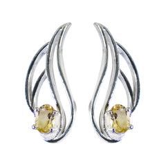 Citrine-American-Mila-Solitaire-Stud-Yellow-92.5-Silver-Earring