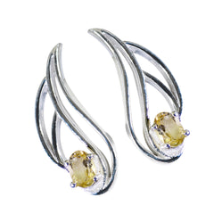 Citrine-American-Mila-Solitaire-Stud-Yellow-92.5-Silver-Earring