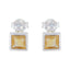 Citrine-Italian-Nova-Solitaire-Stud-Yellow-925-Silver-Earring