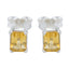 Citrine-Spanish-Carolina-Solitaire-Stud-Yellow-925-Sterling-Silver-Earring