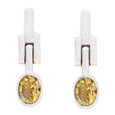 Citrine-Moroccan-Yuna-Solitaire-Stud-Yellow-Sterling-Silver-Earring
