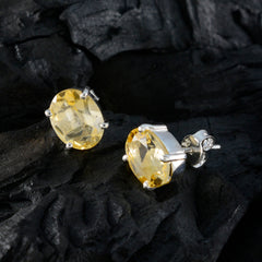 Citrine-Egyptian-Micaela-Solitaire-Stud-Yellow-Silver-Earring