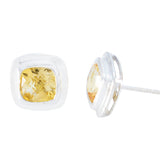 Citrine-French-Savannah-Solitaire-Stud-Yellow-925-Sterling-Silver-Earring