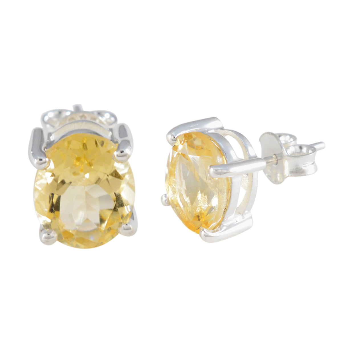 Citrine-African-Skylar-Solitaire-Stud-Yellow-92.5-Silver-Earring