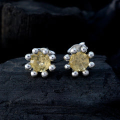 Citrine-Korean-Fernanda-Solitaire-Stud-Yellow-Sterling-Silver-Earring