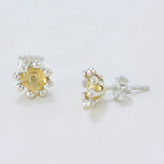 Citrine-Korean-Fernanda-Solitaire-Stud-Yellow-Sterling-Silver-Earring
