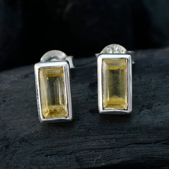 Citrine-Japanese-Grace-Solitaire-Stud-Yellow-92.5-Silver-Earring
