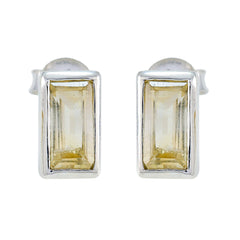 Citrine-Japanese-Grace-Solitaire-Stud-Yellow-92.5-Silver-Earring