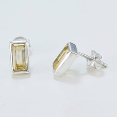 Citrine-Japanese-Grace-Solitaire-Stud-Yellow-92.5-Silver-Earring