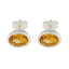 Citrine-Turkish-Hua-Solitaire-Stud-Yellow-Sterling-Silver-Earring