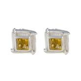 Citrine-American-Aiko-Solitaire-Stud-Yellow-925-Silver-Earring