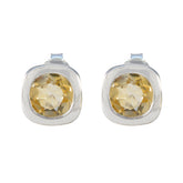 Citrine-American-Mei-Solitaire-Stud-Yellow-92.5-Silver-Earring