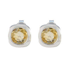Citrine-American-Mei-Solitaire-Stud-Yellow-92.5-Silver-Earring