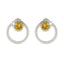 Citrine-American-Amanda-Solitaire-Stud-Yellow-925-Sterling-Silver-Earring