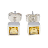 Citrine-German-Joaquina-Solitaire-Stud-Yellow-92.5-Silver-Earring