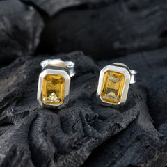 Citrine-Korean-Lucia-Solitaire-Stud-Yellow-925-Sterling-Silver-Earring