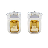 Citrine-Korean-Lucia-Solitaire-Stud-Yellow-925-Sterling-Silver-Earring