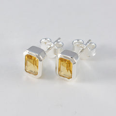 Citrine-Korean-Lucia-Solitaire-Stud-Yellow-925-Sterling-Silver-Earring