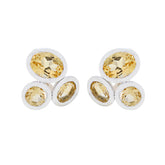 Citrine-American-Teresa-multiple-Stud-Yellow-925-Silver-Earring