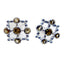 Citrine-Korean-Tereza-multiple-Stud-Yellow-92.5-Silver-Earring