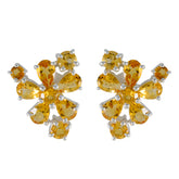 Citrine-African-Giulia-multiple-Stud-Yellow-925-Sterling-Silver-Earring