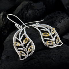 Citrine-Japanese-Josephine-multiple-Dangle-Yellow-Silver-Earring