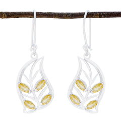 Citrine-Japanese-Josephine-multiple-Dangle-Yellow-Silver-Earring